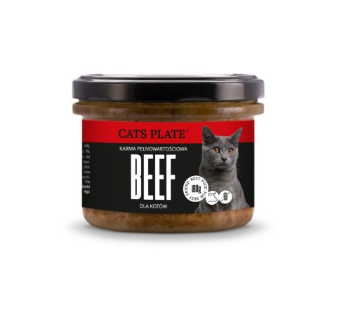 CATS PLATE Beef - Wołowina i Indyk (180g)