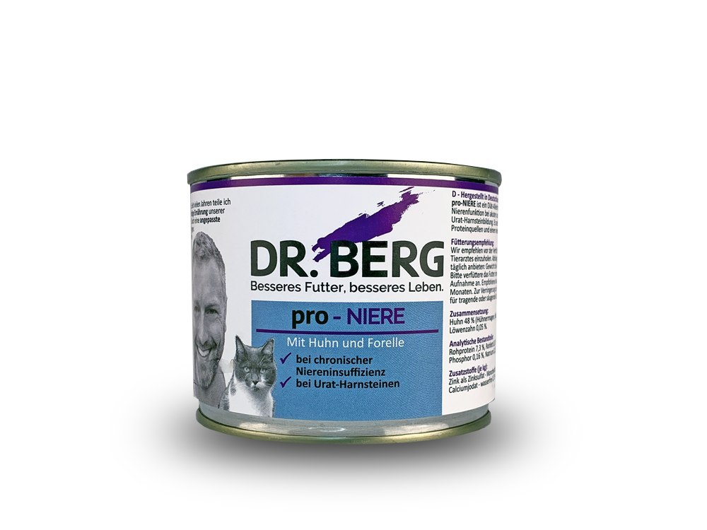 Dr.BERG Pro-NIERE dla kotów - nerki, kamica moczowa (200 g)