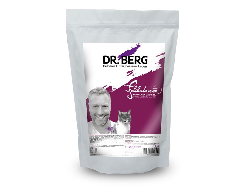 Dr.Berg Felikatessen - królik i wołowina dla kotów (1 kg)