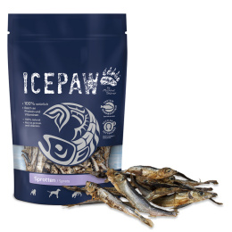 ICEPAW suszone szprotki - przysmak dla kotów 250g