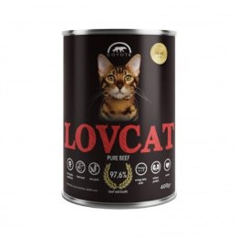 LOVCAT Pure BEEF - wołowina dla kotów (400g)