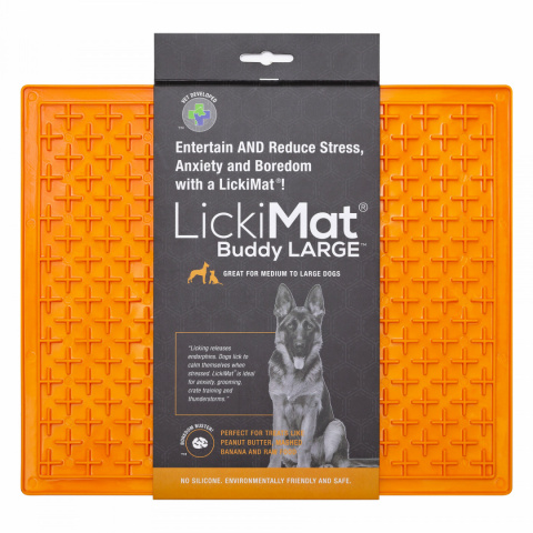 Lickimat Buddy Large dla psów pomarańczowa
