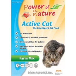Power of Nature Active Cat Farm Mix - organiczny kurczak, łosoś, jagnięcina i brązowy ryż 2 kg