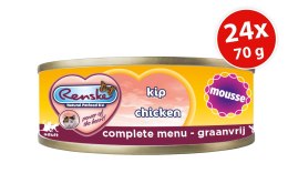 Renske Cat fresh chicken - kurczak, pasztet, pełnoporcjowa (24 szt.x70g)