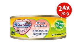 Renske Cat fresh chicken with vegetables - kurczak z warzywami, uzupełniająca, filety (24 szt.x70g)