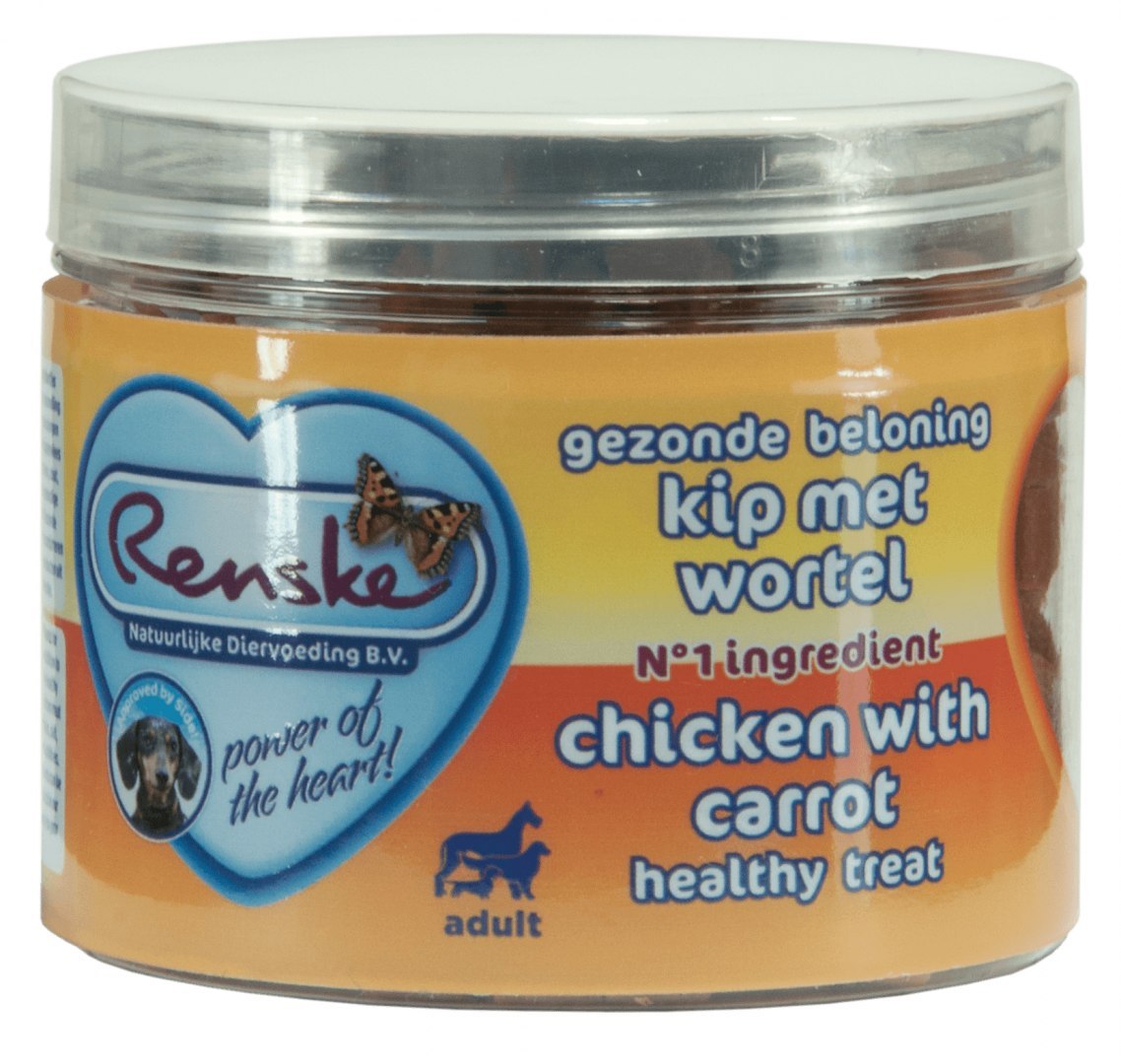 Renske Dog Healthy Mini Treat Chicken with carrots - zdrowy mini przysmak dla psów - kurczak z marchwią 100 g