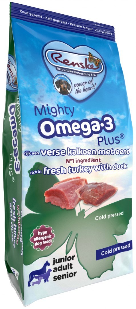 Renske Mighty Omega-3 Plus -świeży indyk z kaczką tłoczona na zimno (12 kg)