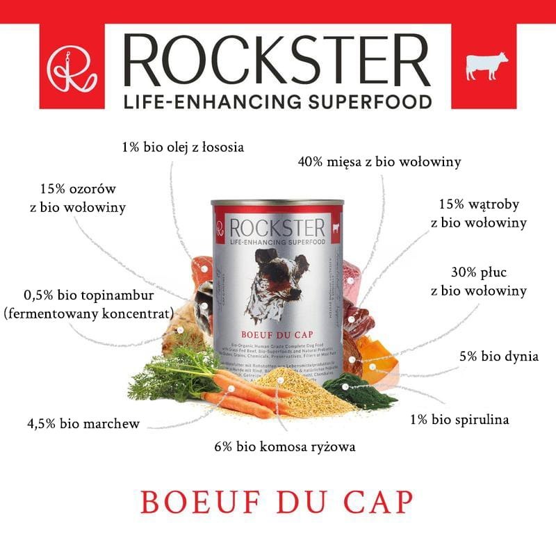 Rockster Superfood Boeuf du cap - BIO wołowina (400 g)
