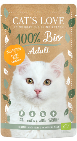 CAT’S LOVE Bio Chicken – ekologiczny kurczak w naturalnej galaretce (100g)