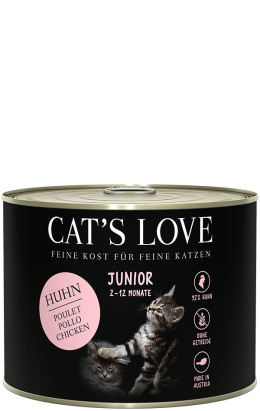 CAT’S LOVE Junior Huhn – kurczak z algami i olejem z krokosza (200g)