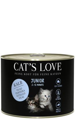 CAT’S LOVE Junior Kalb – cielęcina z olejem z łososia (200g)