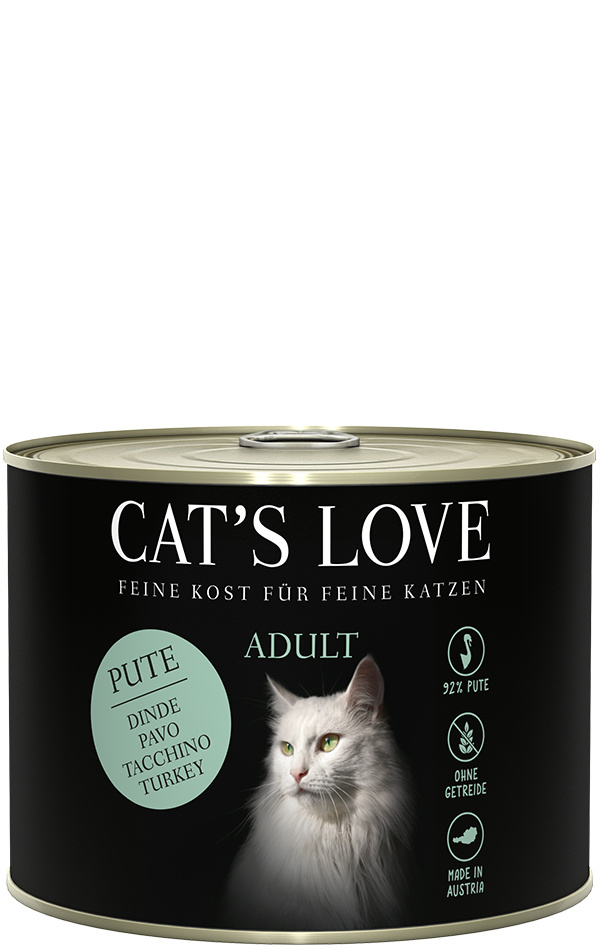 CAT’S LOVE Pute – indyk z olejem z łososia i kocim tymiankiem (200g)