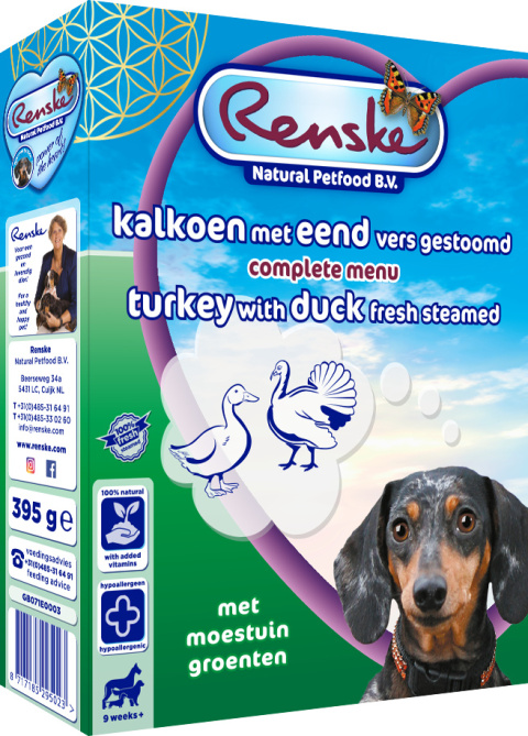 Renske Dog Adult fresh meat turkey and duck - świeże mięso indyk i kaczka (395 g)