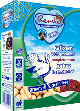 Renske Dog Adult fresh meat turkey - świeże mięso indyk bez zbóż (395 g)