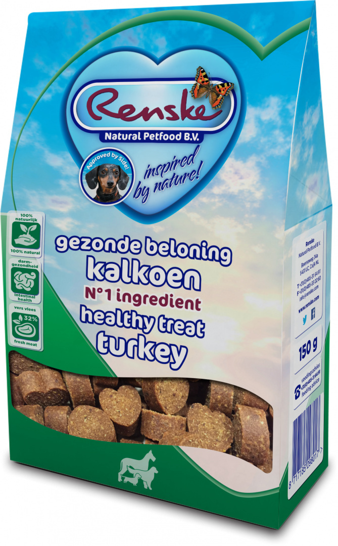 Renske HealthyTreat Turkey - ciasteczka z indyka dla psów (150g)