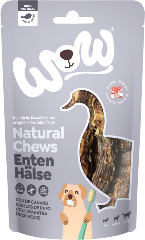 WOW Natural Chews Entenhӓlse – suszone szyje kacze (250g)