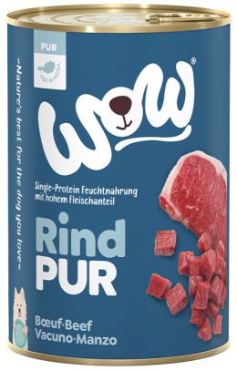 WOW Rind Pur – czysta wołowina karma monobiałkowa dla psa (400g)