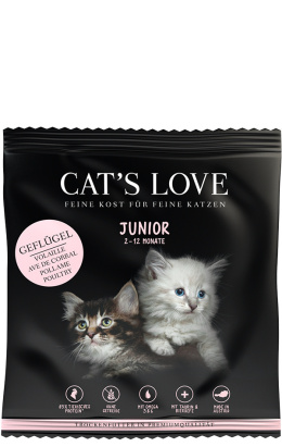 CAT'S LOVE Junior Geflugel - sucha karma dla kociąt z drobiem (80g)