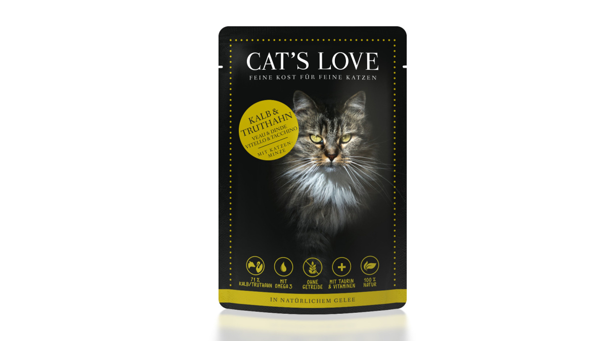 CAT’S LOVE Kalb & Truthahn – cielęcina i indyk w naturalnej galaretce (85g)