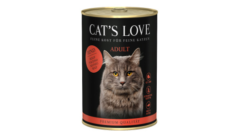 CAT’S LOVE Rind Pur – wołowina z olejem z krokosza i mniszkiem lekarskim (400g)