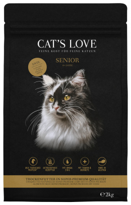 CAT'S LOVE Senior Ente - karma dla kota seniora z kaczką (2kg)