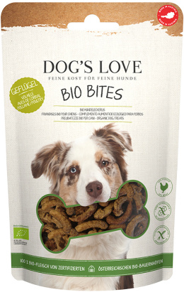 DOG’S LOVE BIO Bites Geflugel – ekologiczne mięso drobiowe przysmaki dla psa (150g)