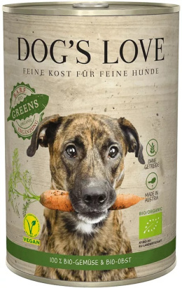 DOG’S LOVE BIO GREENS – ekologiczna warzywno-owocowa karma dla psów (400g)