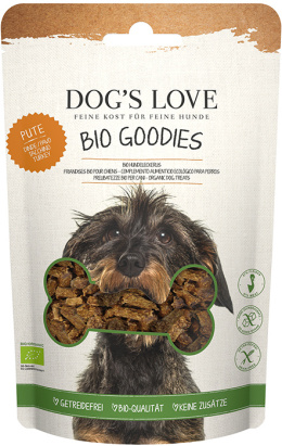 DOG’S LOVE BIO Goodies Pute – ekologiczne mięso indyka przysmaki dla psa (150g)