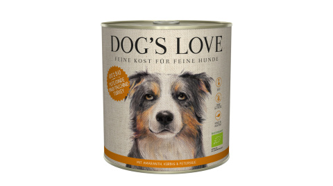 DOG’S LOVE BIO PUTE – ekologiczny indyk z amarantusem, dynią i pietruszką (800g)