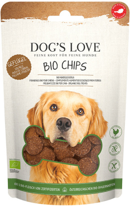 DOG’S LOVE BIO chips – chipsy z ekologicznego mięsa przysmaki dla psa (150g)