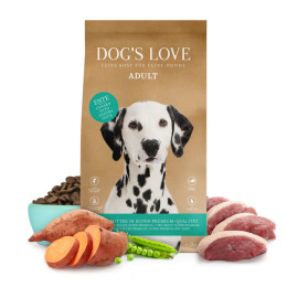 DOG’S LOVE Ente – kaczka z batatami i jagodami (12 kg)