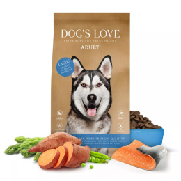 DOG’S LOVE Lachs – łosoś z batatami i spiruliną (12 kg)