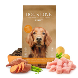 DOG'S LOVE Pute - indyk z batatami i cukinią (2kg)