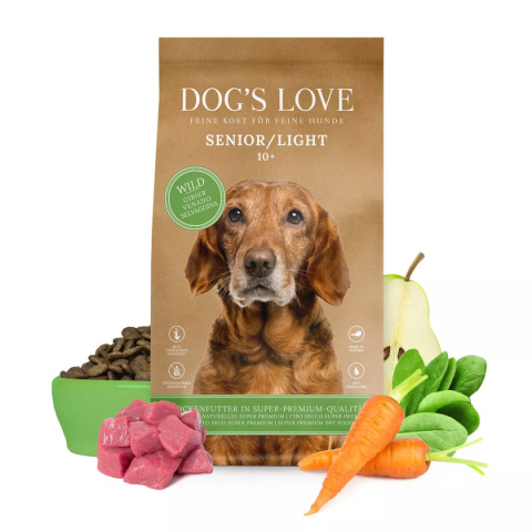 DOG’S LOVE Senior Wild – dziczyzna z batatami, szpinakiem i marchewką (12kg)