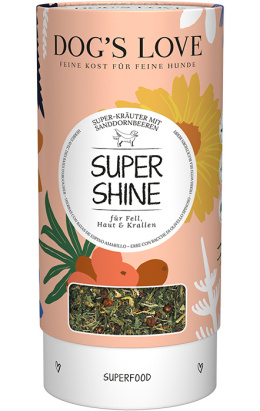 DOG'S LOVE Super Shine - zioła dla psa z owocami rokitnika dla pięknej sierści i zdrowej skóry (70g)