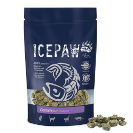 ICEPAW Dorsch pur – suszony dorsz przysmaki dla kotów (150g)
