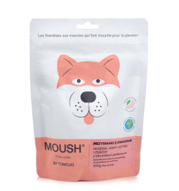 MOUSH przysmaki dla psa z owadami - higiena jamy ustnej i zębów (100g)