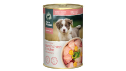 PURE NATURE DOG Junior Kaninchen Huhn - królik i kurczak z marchewką i algami dla szczeniąt (400g)