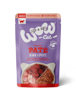 WOW CAT Rind Pute - wołowina z indykiem dla dorosłych kotów (125g)