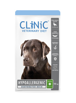 CLiNiC Veterinary Diet Dog Hypoallergenic Duck 10kg - sucha karma weterynaryjna dla psów