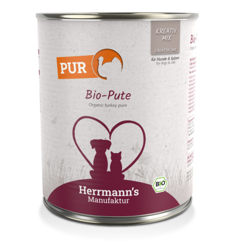 HERRMANN'S MANUFAKTUR Kreativ Mix Bio Pute Pur - 100% indyk ekologiczny (800g)