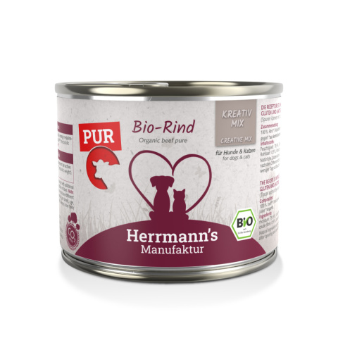 HERRMANN'S MANUFAKTUR Kreativ Mix Bio Rind Pur - 100% wołowina ekologiczna (200g)