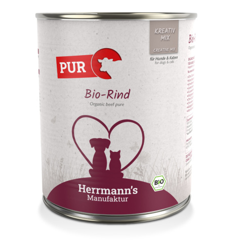 HERRMANN'S MANUFAKTUR Kreativ Mix Bio Rind Pur - 100% wołowina ekologiczna (800g)