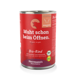 HERRMANN'S MANUFAKTUR Selection Dog Bio Rind - bio wołowina z marchwią (400g)