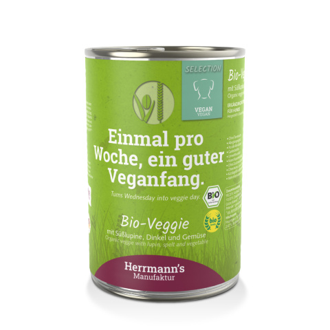 HERRMANN'S Selection Sensitive Bio Veggie - łubin z orkiszem i warzywami (400g)