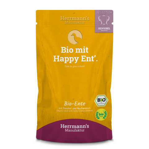 HERRMANN'S Selection Sensitive Dog Bio Ente - bio kaczka z koprem włoskim (150g)