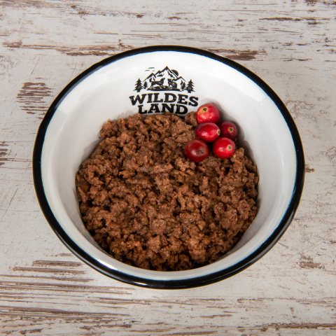 WILDES LAND CAT BIO Rind Huhn - bio wołowina z kurczakiem i żurawiną (85g)