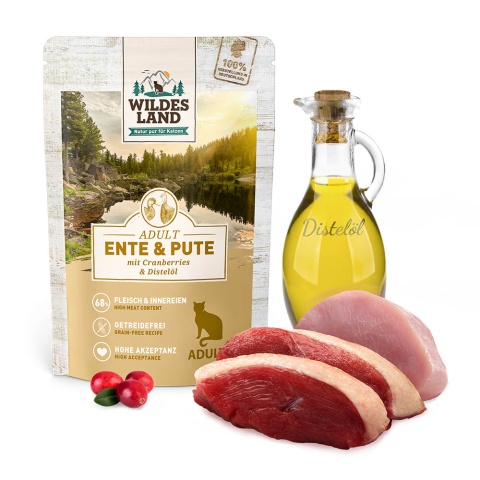 WILDES LAND CAT Classic Ente Pute - kaczka i indyk z żurawiną (100g)