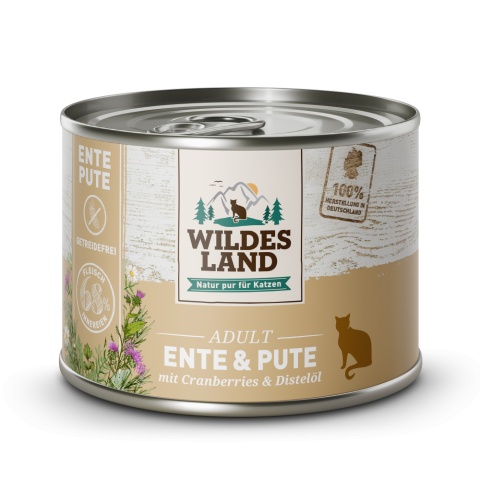 WILDES LAND CAT Classic Ente Pute - kaczka i indyk z żurawiną (200g)