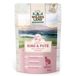 WILDES LAND CAT Classic Rind Pute – wołowina i indyk z żurawiną (100g)